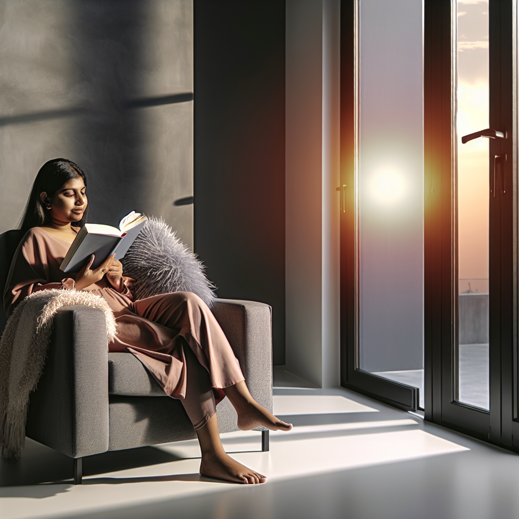 Reading in the evening